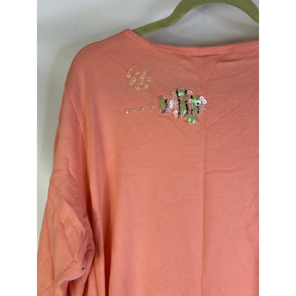 Quacker Factory Embellished Sequin Fish Long Slee… - image 5